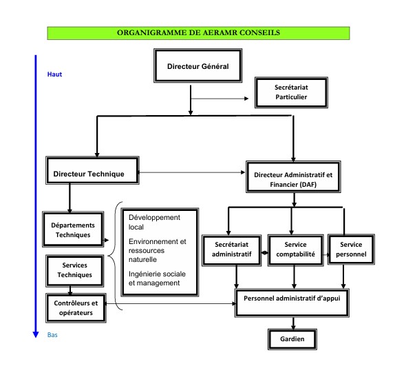Organigramme hiérarchique de AERAMR CONSEILS